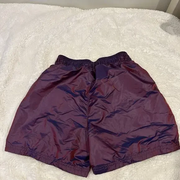 Nike Shorts Women Sz XS Purple Lined Iridescent Windbreaker Trunks Preppy Casual - Picture 4 of 6